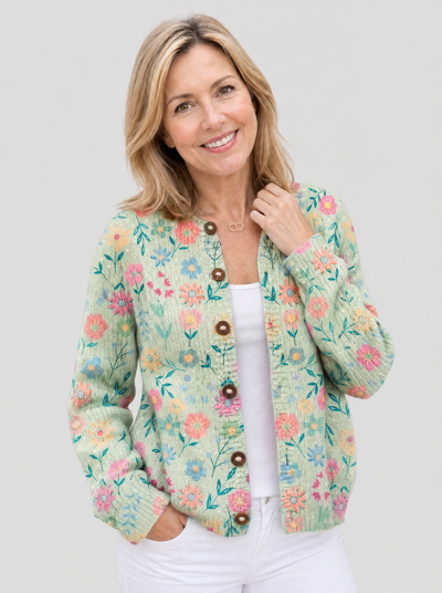 Linda | Vintage Floral Cardigan