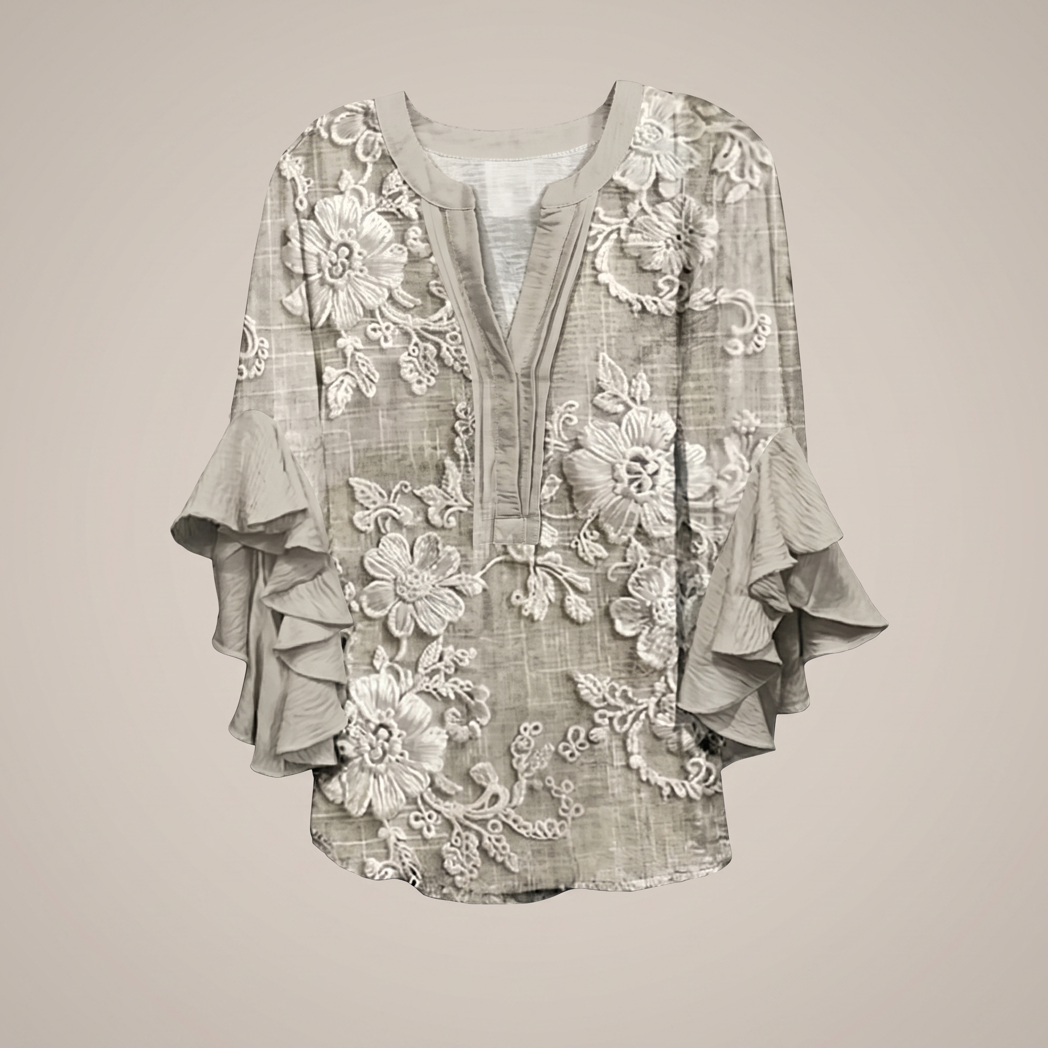 ELENORA WHISPER RUFFLE BLOUSE