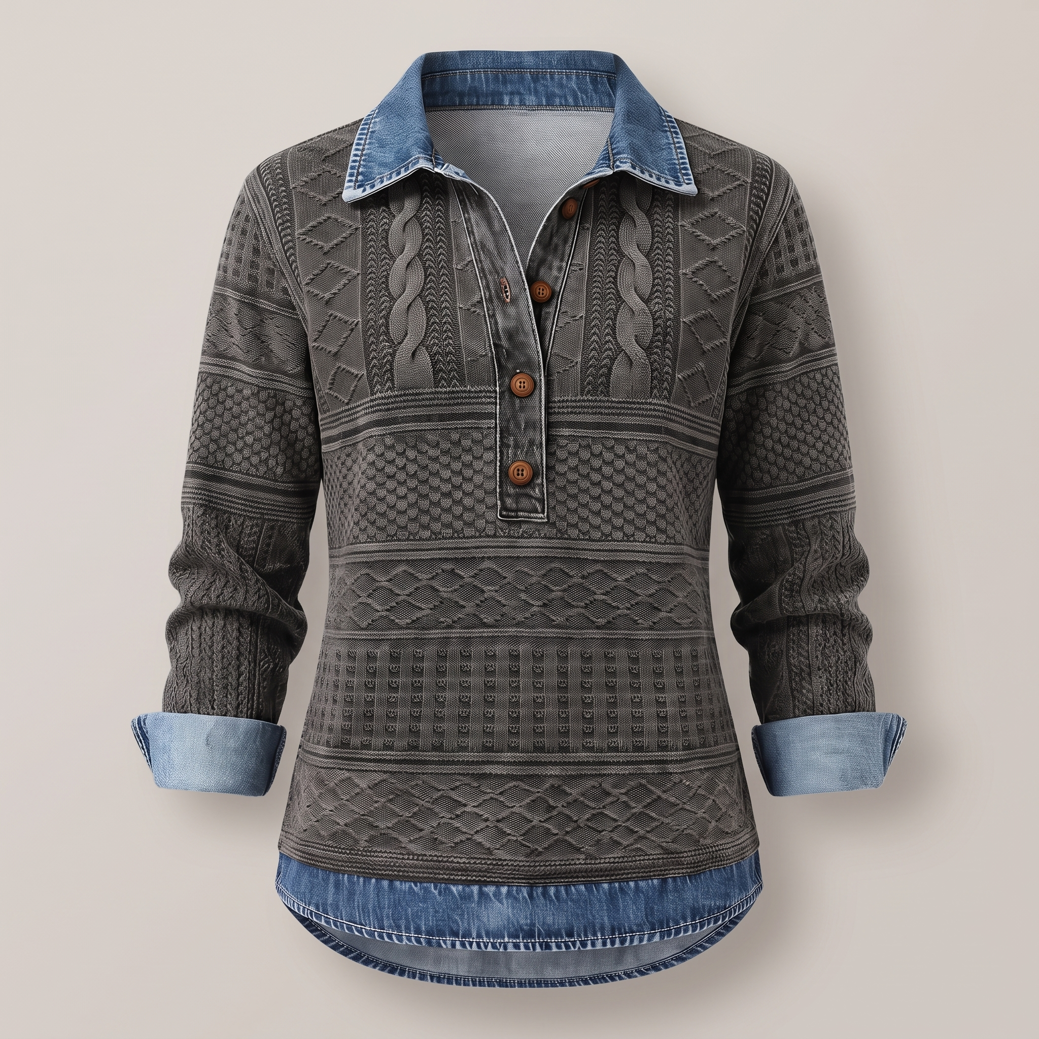 NIVELLE MODERN HALF-BUTTON SWEATER