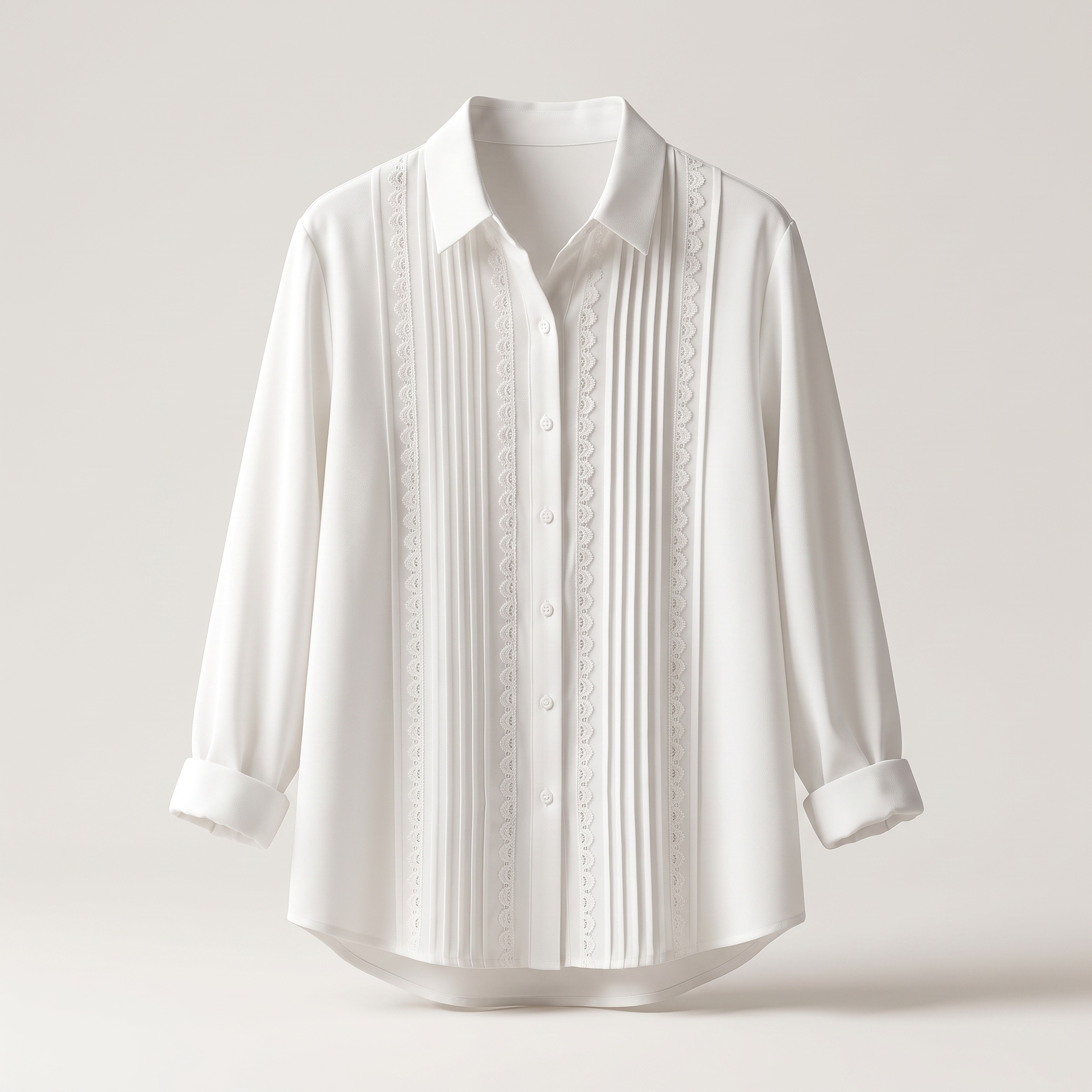 AMELIA PLEATED LACE TOP