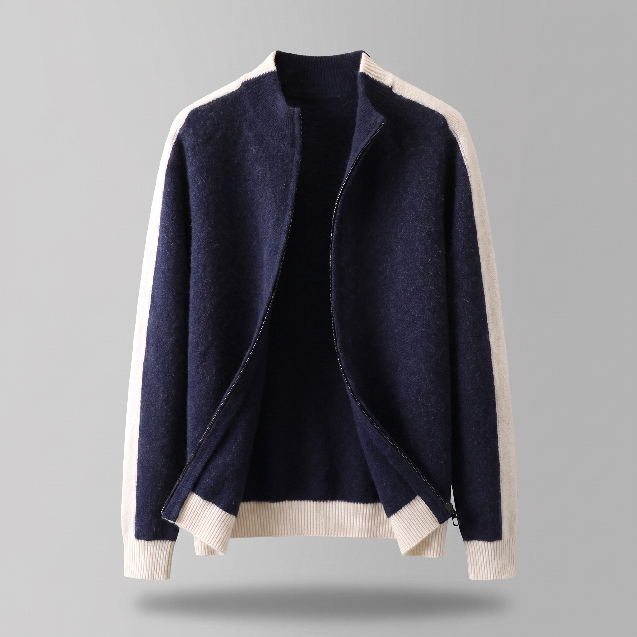 FERRARA CASHMERE ZIP-THROUGH JACKET