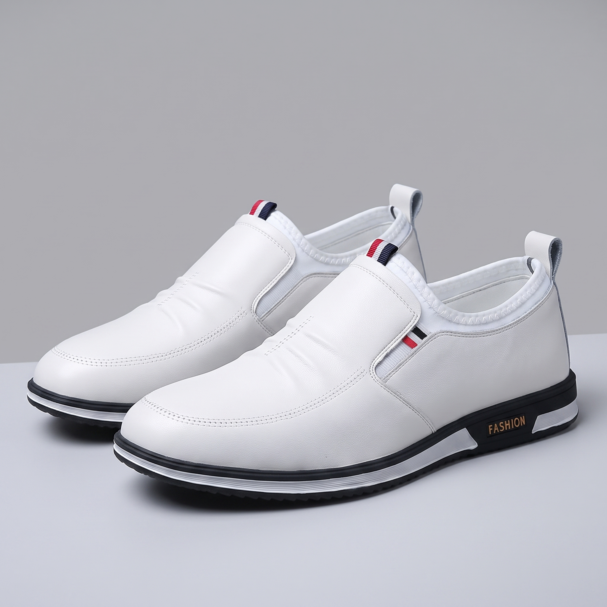 LIAM LEATHER SLIP-ON SNEAKERS