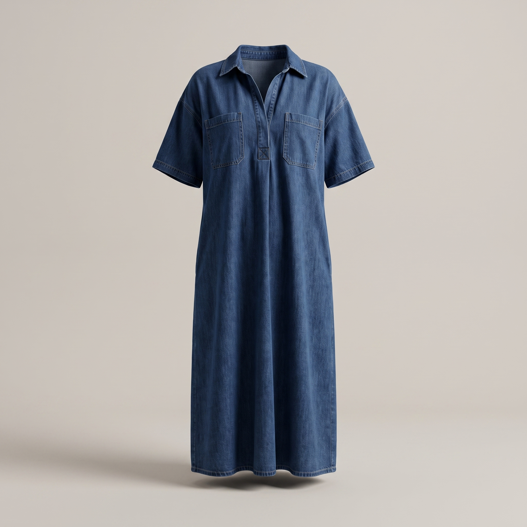ROXLEY POCKET DENIM SHIRT DRESS